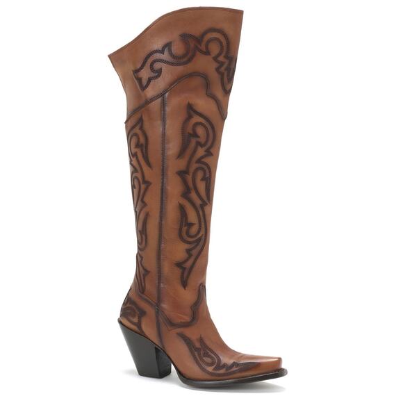 Dan Post Brown Over the Knee Boots - Picture 2 of 14